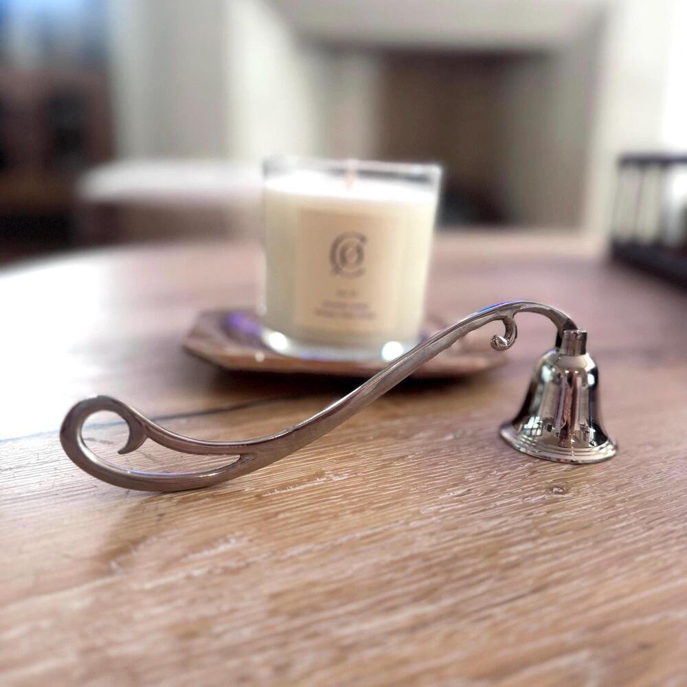 Vintage Forlairds Nickel and Brass Candle Snuffer - Antique Scroll Design